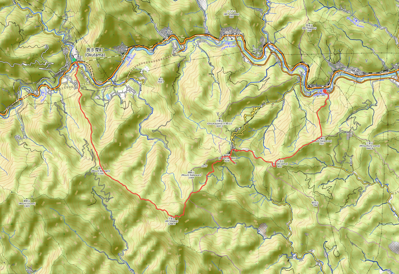 GPS trace on OpenStreetMap