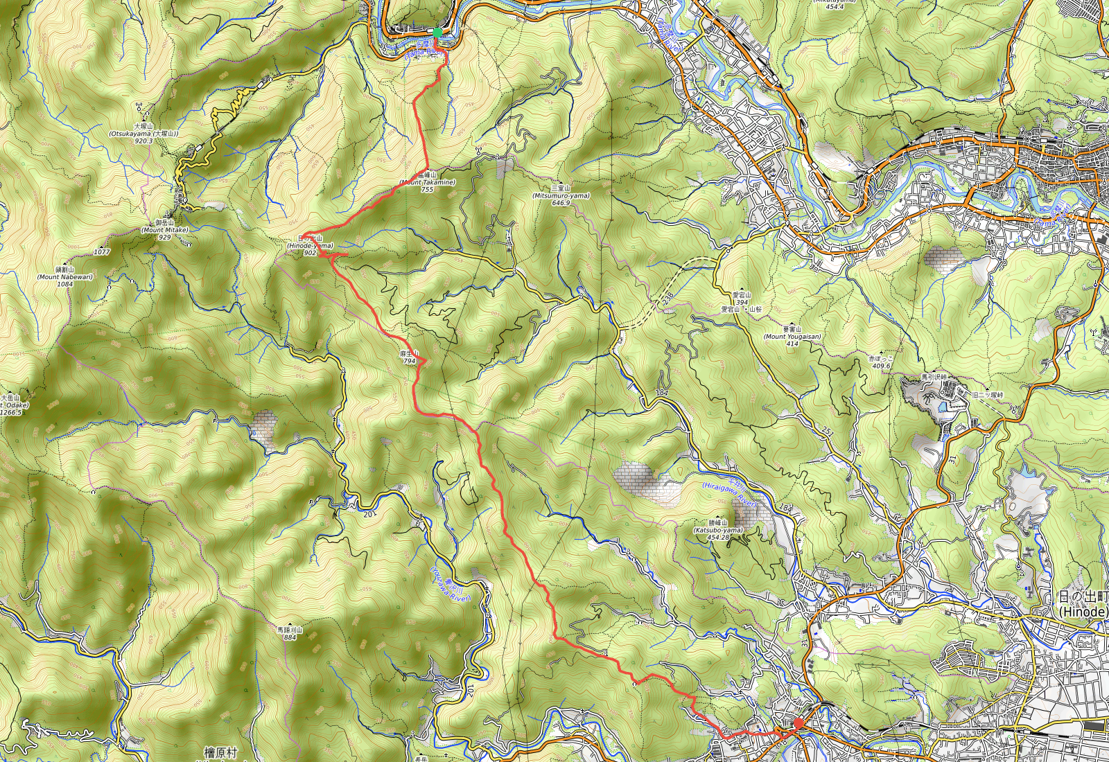 GPS trace on OpenStreetMap