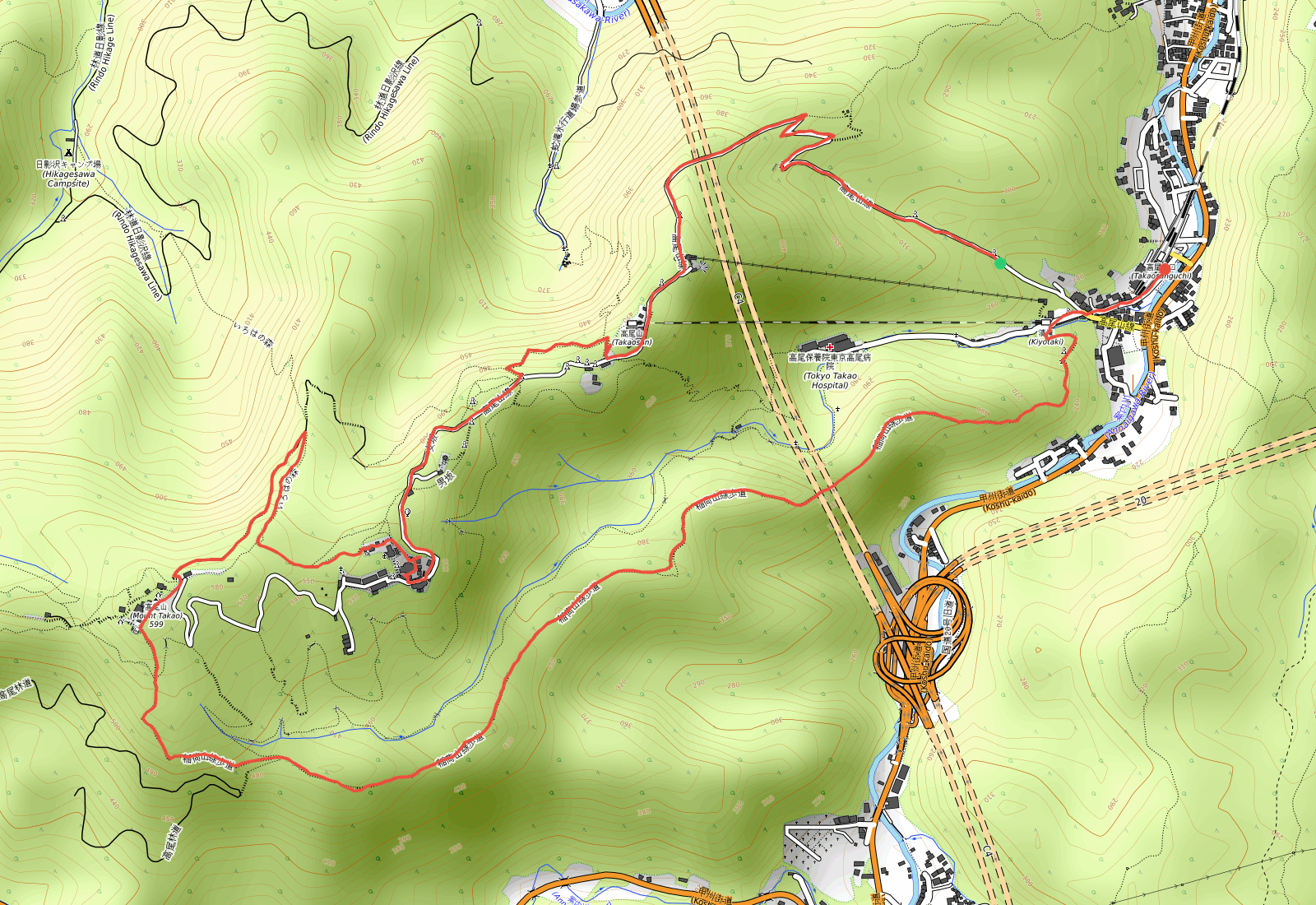 GPS trace on OpenStreetMap