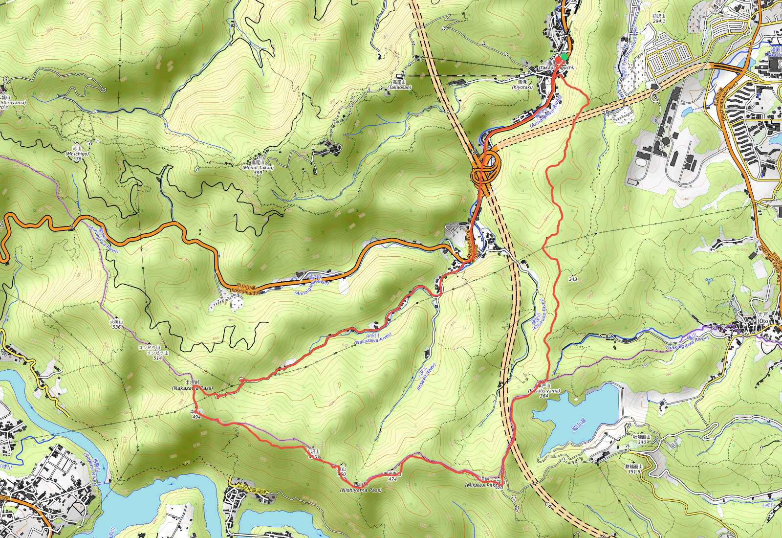 GPS trace on OpenStreetMap
