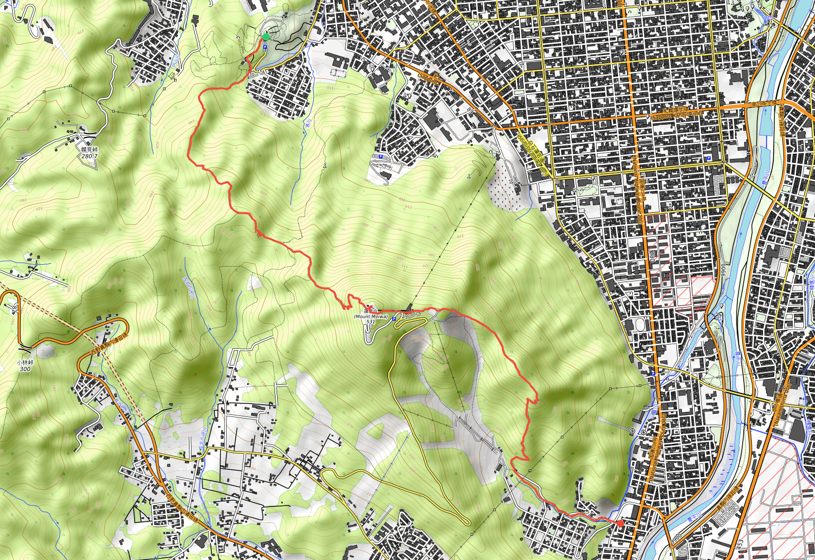 GPS trace on OpenStreetMap